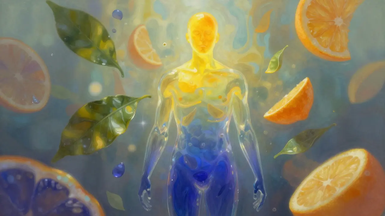 Abstraktní zobrazení individuální reakce těla na různé typy terpenů