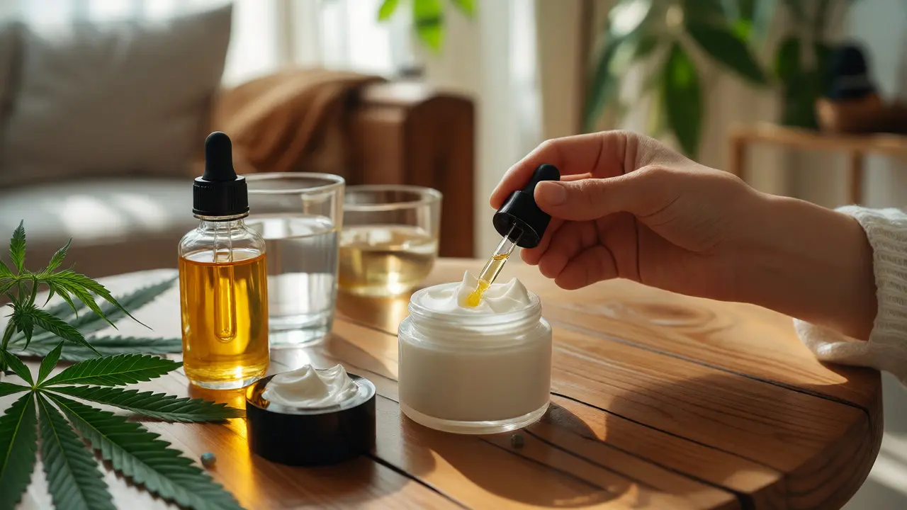 Kombinace CBD oleje a krému pro úlevu od bolesti
